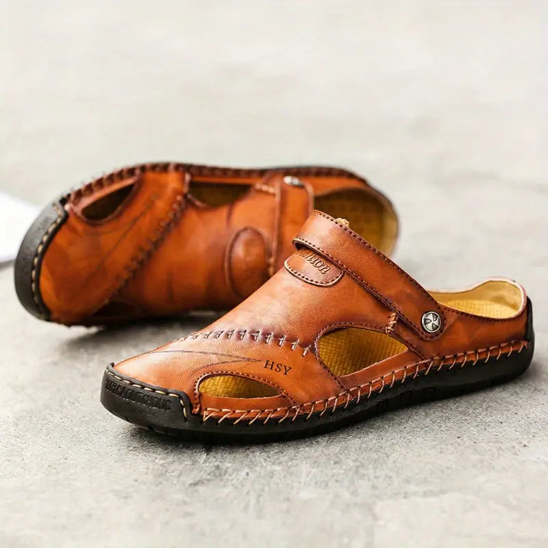 Margonni | Sandali casual da uomo in morbida pelle di alta qualità – CloudWay