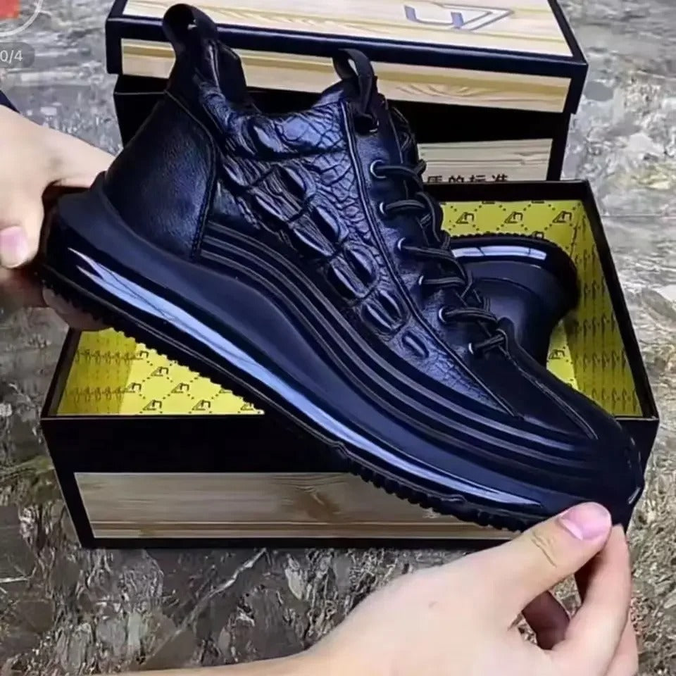 Margonni | Scarpe casual da uomo con stampa coccodrillo e cuscinetto d’aria