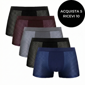 Margonni | Set da 10 boxer in fibra di bambù [Paga 5, ricevi 10]