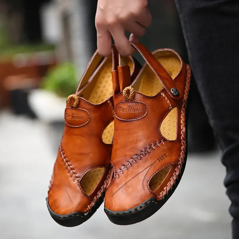Margonni | Sandali casual da uomo in morbida pelle di alta qualità – CloudWay