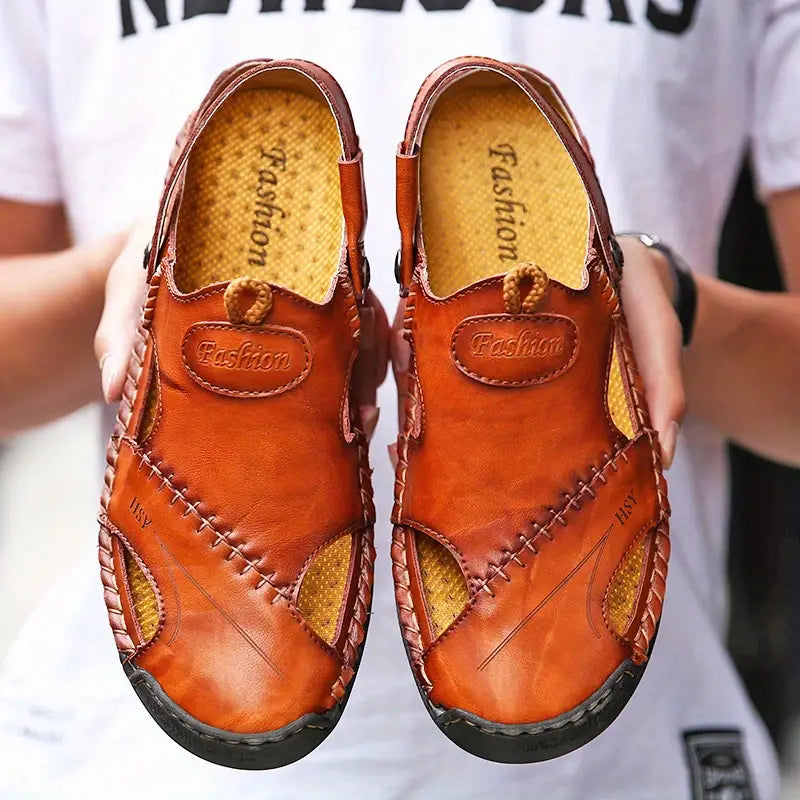 Margonni | Sandali casual da uomo in morbida pelle di alta qualità – CloudWay