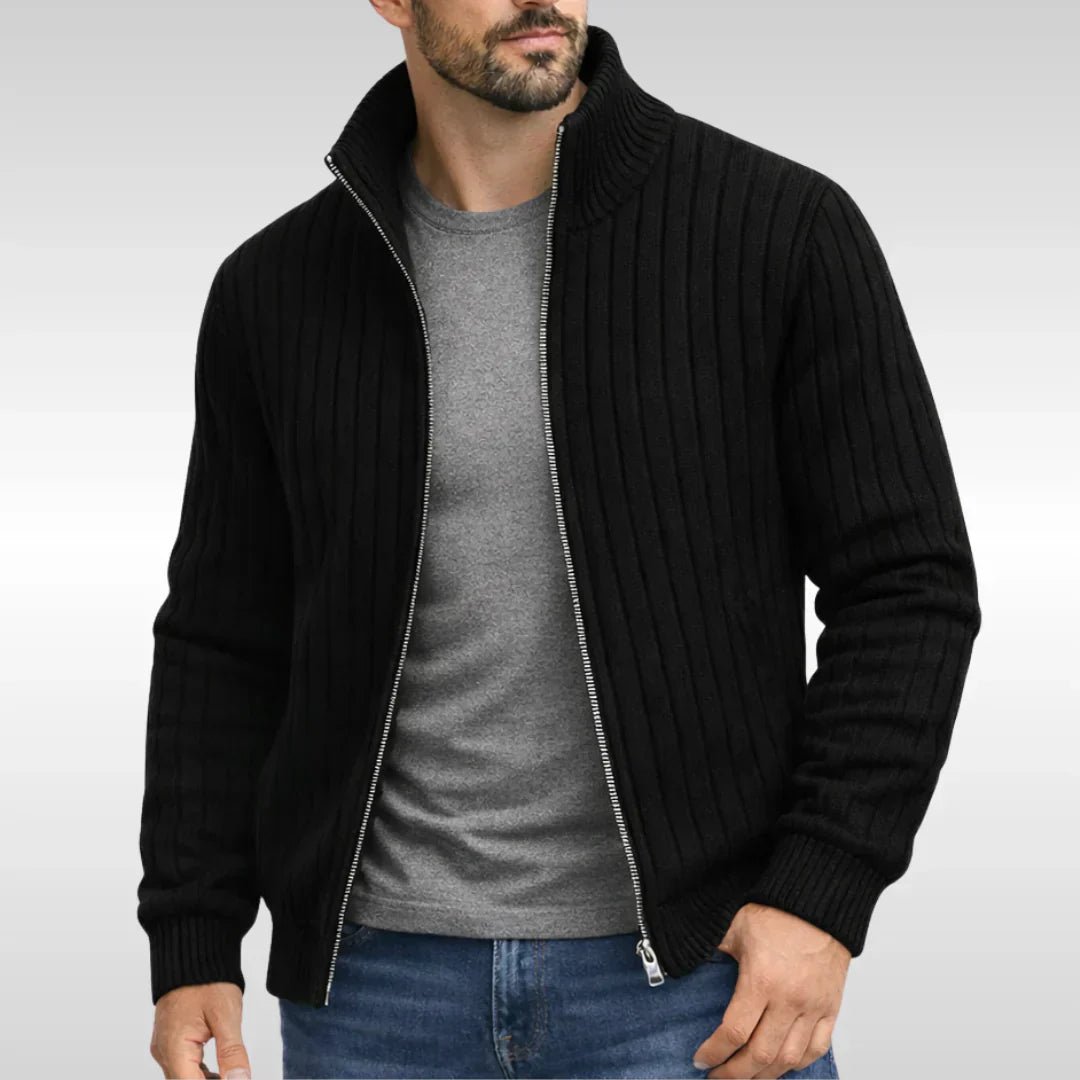 Margonni | Elegante giacca classica con cerniera – RibbedWarm™