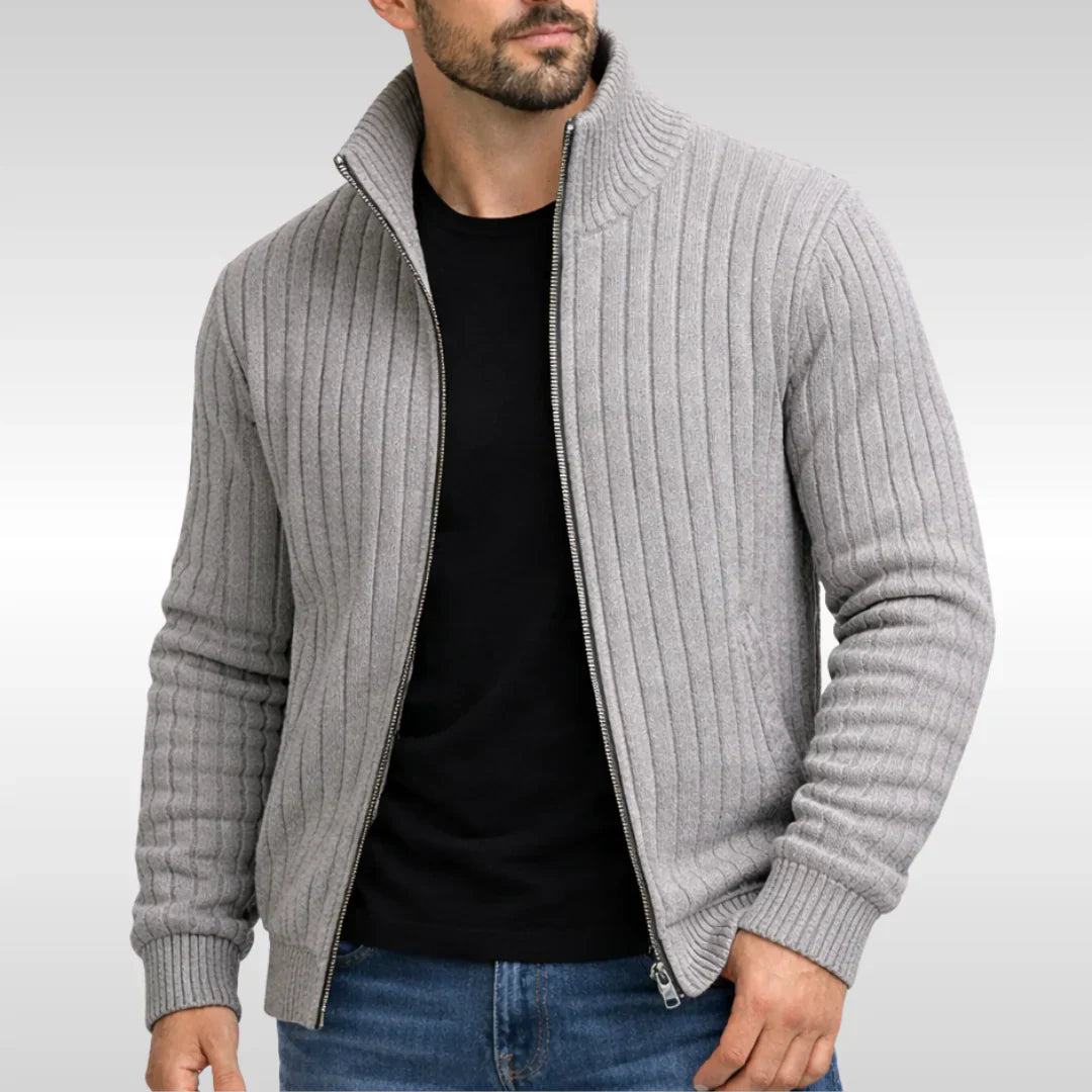 Margonni | Elegante giacca classica con cerniera – RibbedWarm™