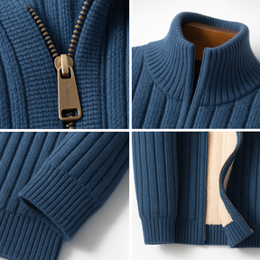 Margonni | Elegante giacca classica con cerniera – RibbedWarm™