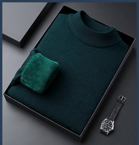 Margonni | Maglione in Cashmere Spesso da Uomo a Tinta Unita - Alta Qualità