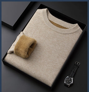 Margonni | Maglione in Cashmere Spesso da Uomo a Tinta Unita - Alta Qualità