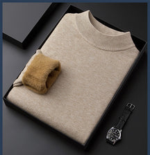 Margonni | Maglione in Cashmere Spesso da Uomo a Tinta Unita - Alta Qualità