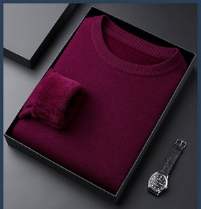 Margonni | Maglione in Cashmere Spesso da Uomo a Tinta Unita - Alta Qualità