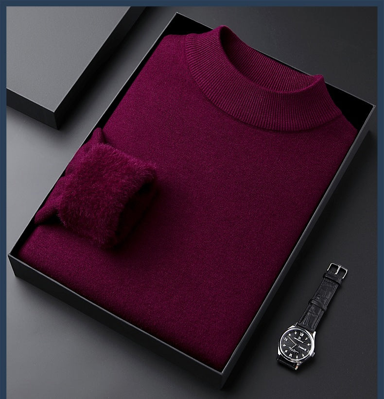 Margonni | Maglione in Cashmere Spesso da Uomo a Tinta Unita - Alta Qualità