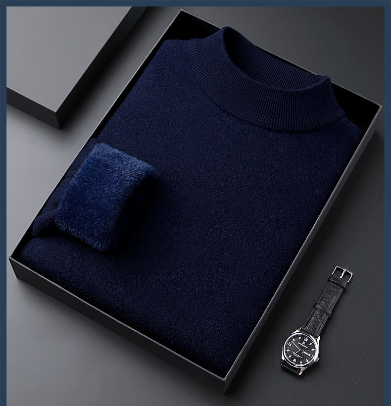 Margonni | Maglione in Cashmere Spesso da Uomo a Tinta Unita - Alta Qualità