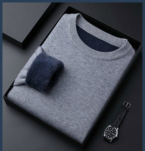 Margonni | Maglione in Cashmere Spesso da Uomo a Tinta Unita - Alta Qualità