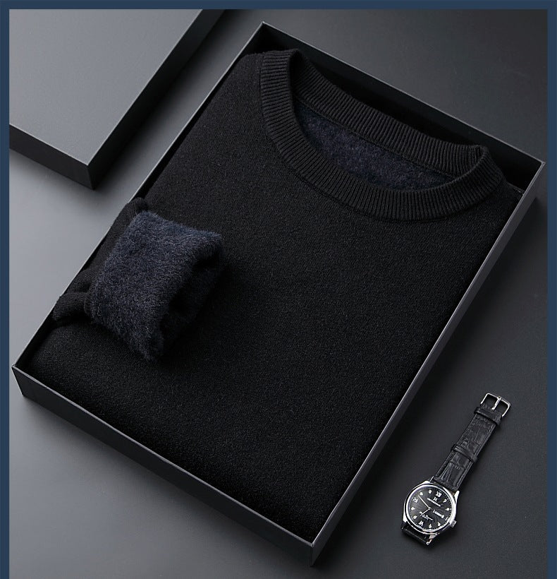 Margonni | Maglione in Cashmere Spesso da Uomo a Tinta Unita - Alta Qualità
