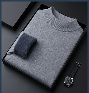 Margonni | Maglione in Cashmere Spesso da Uomo a Tinta Unita - Alta Qualità