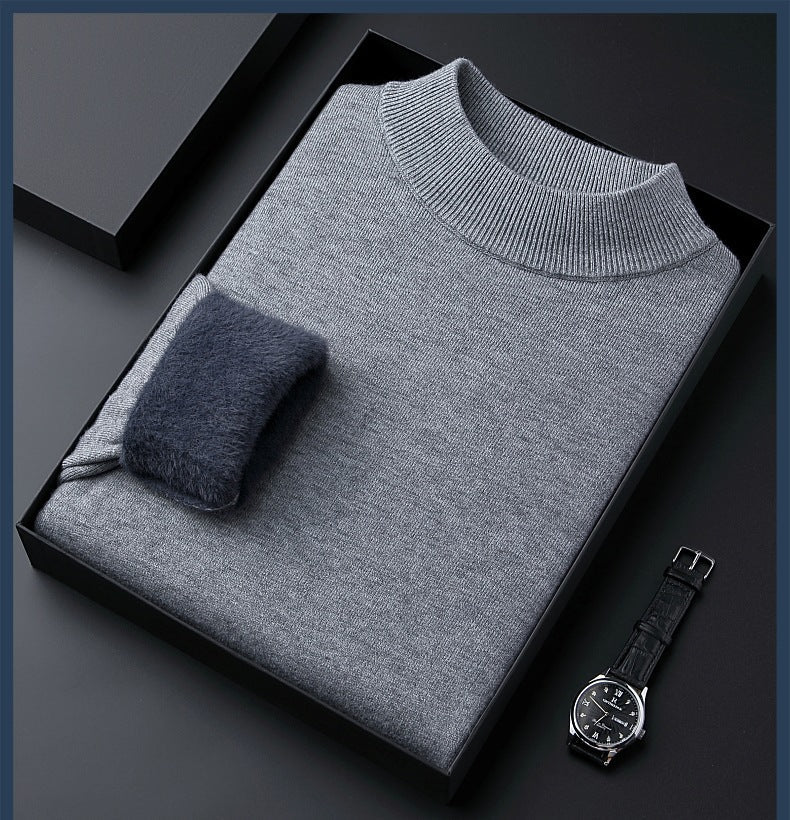 Margonni | Maglione in Cashmere Spesso da Uomo a Tinta Unita - Alta Qualità