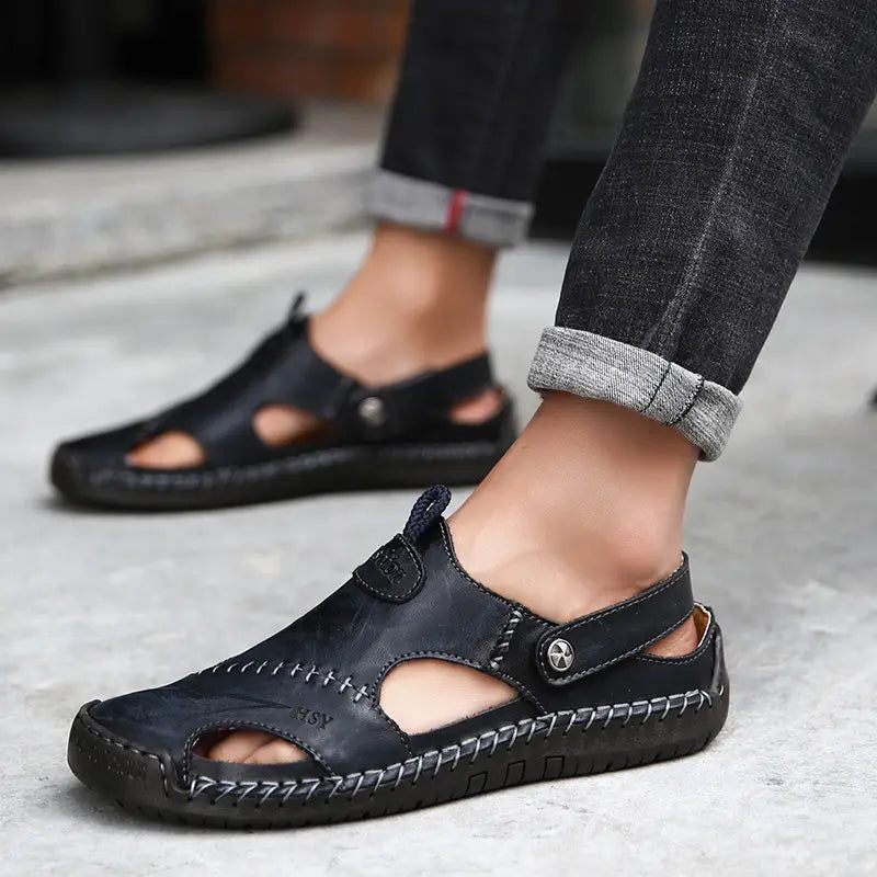 Margonni | Sandali casual da uomo in morbida pelle di alta qualità – CloudWay